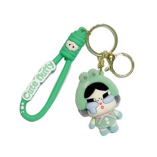 创意植绒crybaby钥匙扣可爱流泪萌娃汽车钥匙链潮流包包挂件饰品