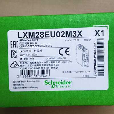 议价施耐德LXM28EU02M3X现货Lexium28 EtherCAT伺服驱动器 230V 1