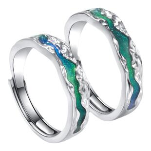 Fanci范琦【光年系列】光年之境情侣对戒刻字锡纸款戒指女