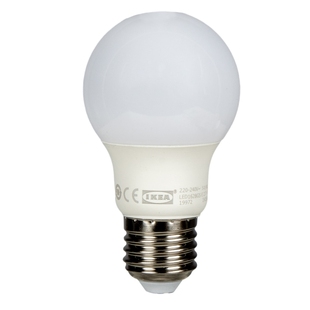 IKEA宜家 索海塔E27大螺纹卡口白光球形LED灯泡4000k色温806lm470