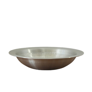 日本制乌冬寿喜锅NAKAO中尾制铝广口无柄日式槌纹铝制寿喜烧火锅