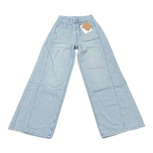 入夏神裤! 2025春夏超薄超软梨形清爽感宽松高腰浅蓝阔腿牛仔裤女