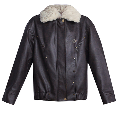 Fragileheart复古保暖皮衣套装