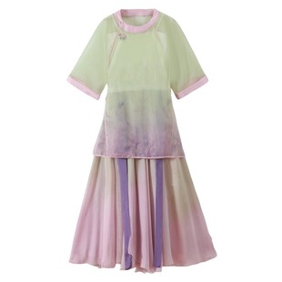 古典舞演出服女飘逸新款国风大摆裙中国民族舞剧目表演艺考练功服