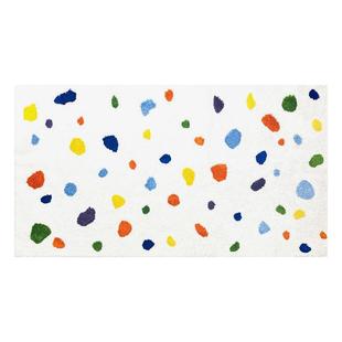 【碎冰冰】儿童房地毯卧室床边毯阅读区白色撸猫感地垫植绒高级感