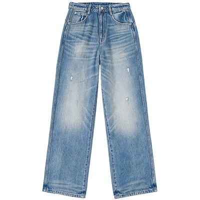 Lee IndiGO × ANGEL CHEN联名428懒懒裤直脚女士牛仔裤A09075