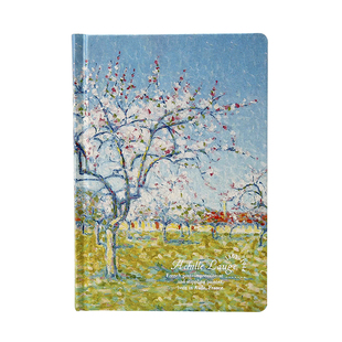 阿基尔全彩页精装本A5笔记本128页插画内文手账本520高颜值精致本