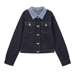 IEF/爱依服【微胖】牛仔外套2025秋冬新款港式时尚长袖大码女上衣