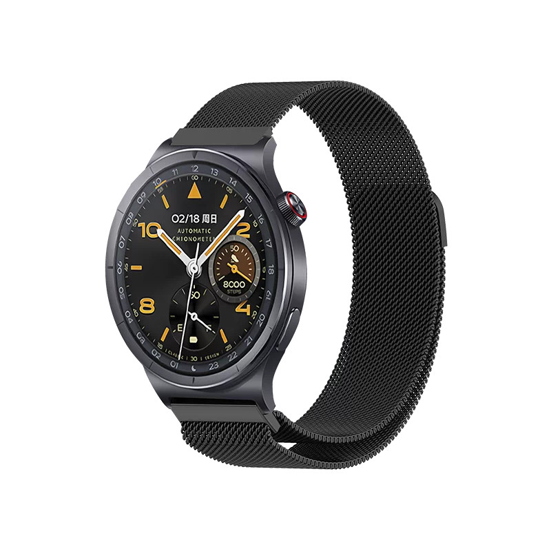 适用于vivowatch6表带米兰尼斯磁吸腕带VIVO新款智能运动手表watch6代男女士电镀金属透气替换配件高级感夏季