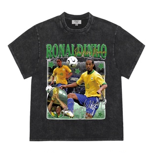 罗纳尔迪尼奥Ronaldinho足球运动宽松休闲短袖纯棉T恤打底衫百搭