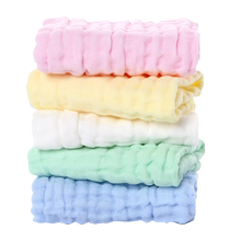 婴儿口水巾纯棉纱布毛巾洗脸小方巾