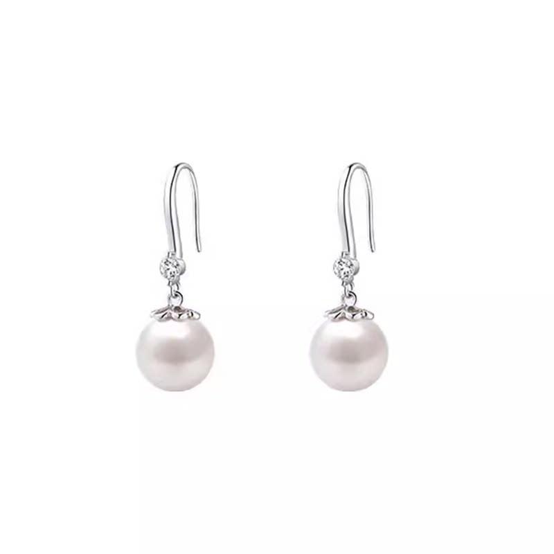 小众925银针女珍珠耳环