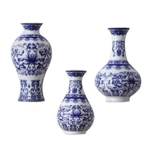 墙上花瓶陶瓷壁饰壁挂插花陶瓷器青花瓷家居客厅墙面装饰品摆件