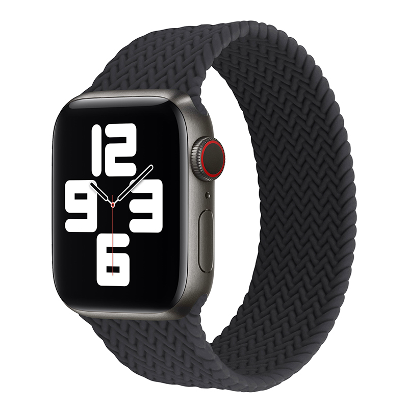 适用iwatch9表带ultra2单圈编织纹s9苹果手表表带se硅胶软s8运动applewatchs10表带5/6代740mm45新款s7男女生