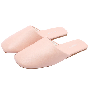日式简约包头情侣哑光PU皮凉拖鞋女高级感牛筋底轻声时尚居家拖鞋