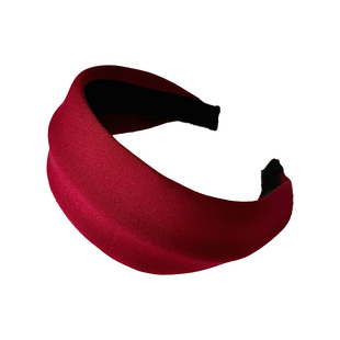 秋冬红色本命年宽边发箍女高级感洋气时尚头箍新年发卡高颅顶头饰