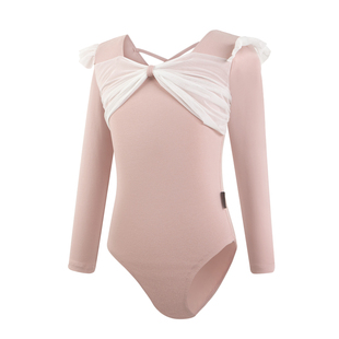 舞蹈服儿童女秋冬芭蕾舞练功服套装长袖少儿体操服连体可爱蓬蓬裙