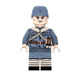 兼容中国积木玩具八路军骑兵国军士兵沙袋打仗抗战军事吃鸡人仔