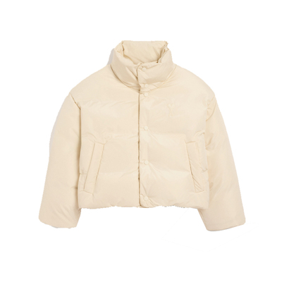 立领泡芙羽绒服设计师品牌