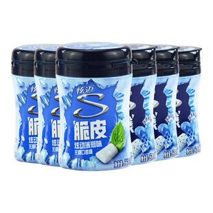 炫迈无糖口香糖薄荷多味口香糖果休闲清新口气木糖醇零食56g*6瓶