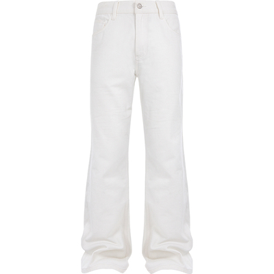 Casoulty浮雕白牛仔裤