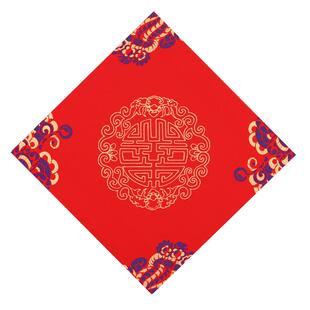 江左空白手写福字纸斗方加厚万年红宣纸对联纸蜡染洒金半生熟春节春字专用春联纸中国风国潮新年自写门贴红纸