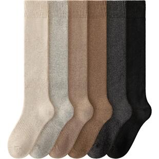 小腿袜子男纯棉长筒加厚防滑加肥大码中筒秋冬季高筒保暖毛圈诸暨