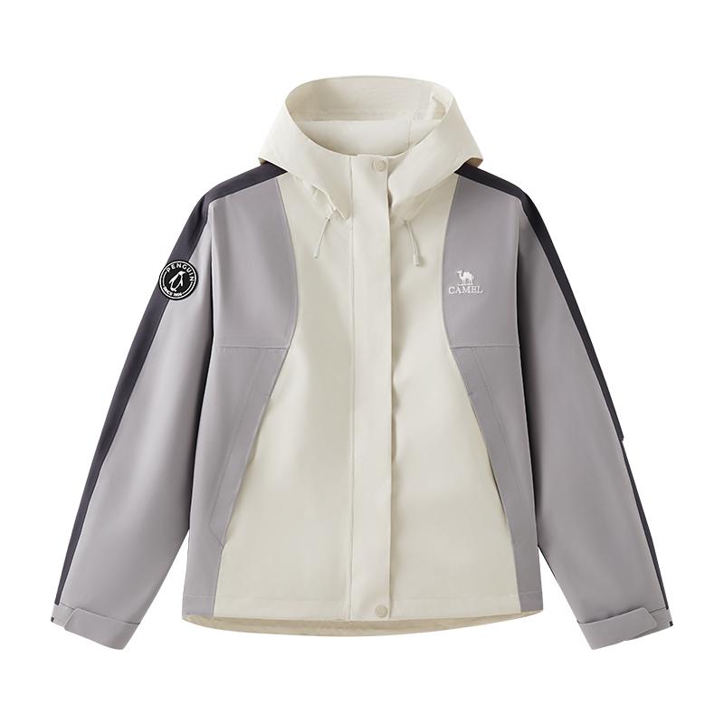 骆驼蛟龙冲锋衣女装2025春秋新款夹克外套户外防风软壳短款登山服