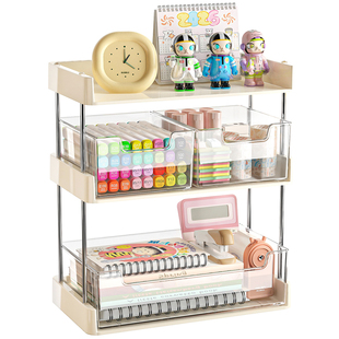 桌面收纳盒学生书桌抽屉式杂物整理柜办公室写字台笔筒文具置物架