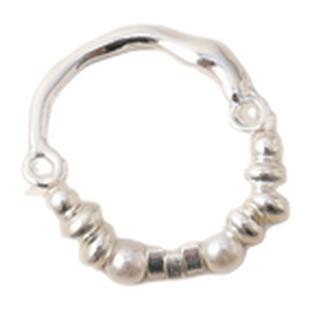 不规则电镀碎银子珍珠戒指女小众个性简约百搭气质时尚指环戒子新