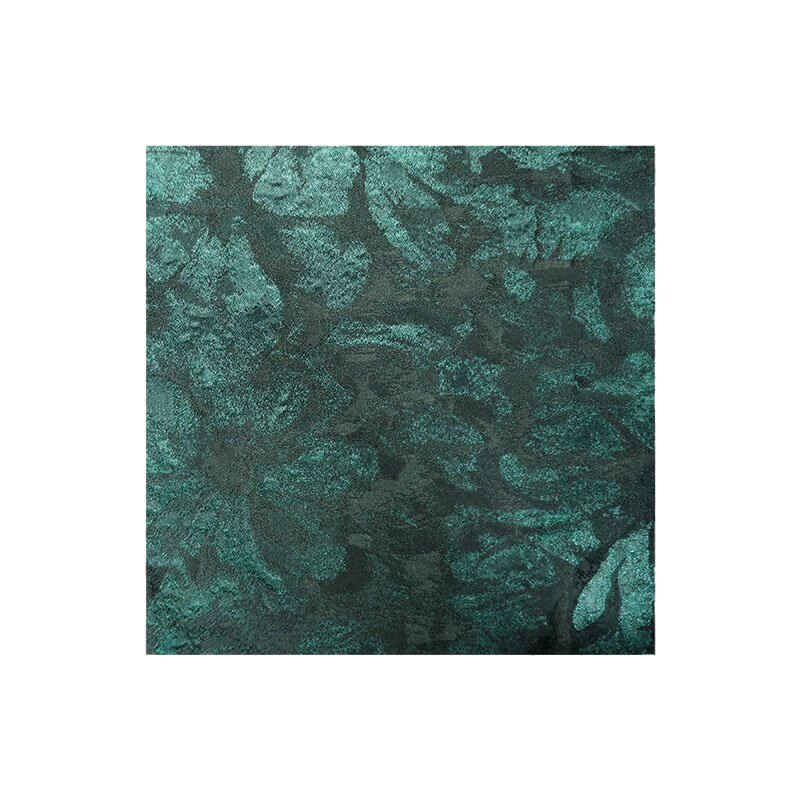 黑色绿大花油画风布料花色渐变提花肌理包包裙diy小样设计师面料