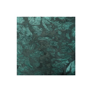 黑色绿大花油画风布料花色渐变提花肌理包包裙diy小样设计师面料