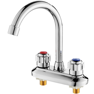 全铜洗脸盆双孔水龙头卫生间冷热水二合一头洗手盆面盆洗脸池龙头