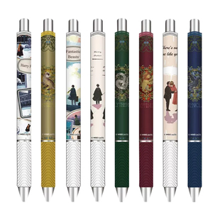 新品现货pentel派通哈利波特中性笔HarryPotter魔法世界霍格沃茨四学院限定款速干考试水笔0.5黑色进口签字笔