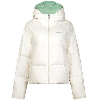 GUUKAHERO撞色短款连帽羽绒服