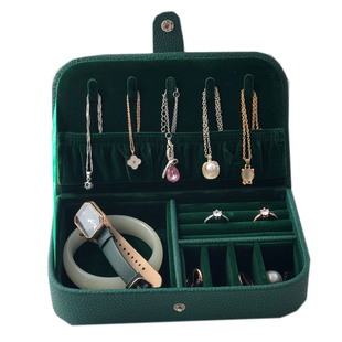 可爱首饰盒韩版pu随身耳钉盒旅行便携饰品盒项链盒精致小号