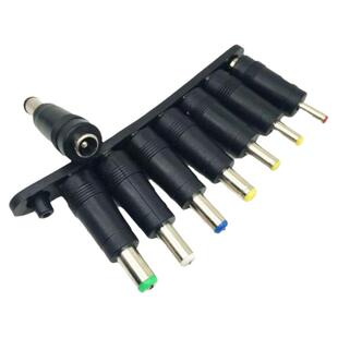 DC转换头8件套路由猫笔记本电脑电源插头适配器万能转接头直角