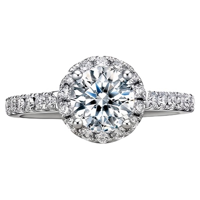 专柜正品I DO1克拉Pt950铂金钻戒满天星求婚结婚订婚钻石戒指女