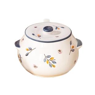 名流猪油罐家用陶瓷罐带盖带勺耐高温厨房调料罐子装辣椒油大容量