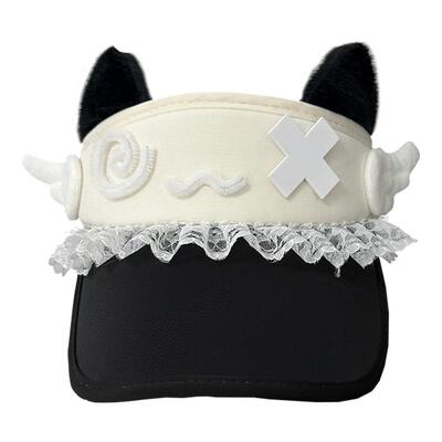 原创猫耳空顶遮阳帽蕾系型可爱