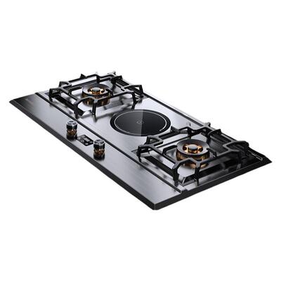 波曼登不锈钢两气一电灶