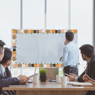 CM2304028儿童卡通南瓜跨境边框贴纸胶装 饰揭易黑板背自粘防水