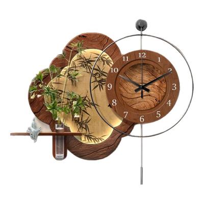 宋代美学餐厅装饰画钟表壁