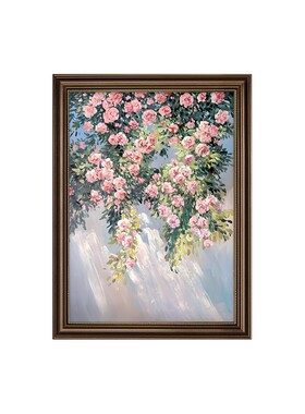 法蒂雅玄关壁画高级感粉色花卉