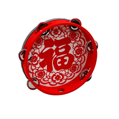 双面红色舞蹈铃鼓教师考级用