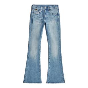 G-STAR RAW女士喇叭牛仔裤中腰五口袋时尚百搭潮流下装D21290