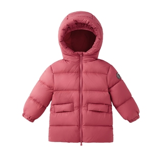 儿童羽绒服冬季女童中长款加厚小男童红色外套冬款宝宝面包服秋冬