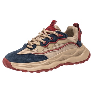 2026春款大码男鞋46加宽加肥老爹鞋47厚底跑鞋48宽楦休闲运动鞋子