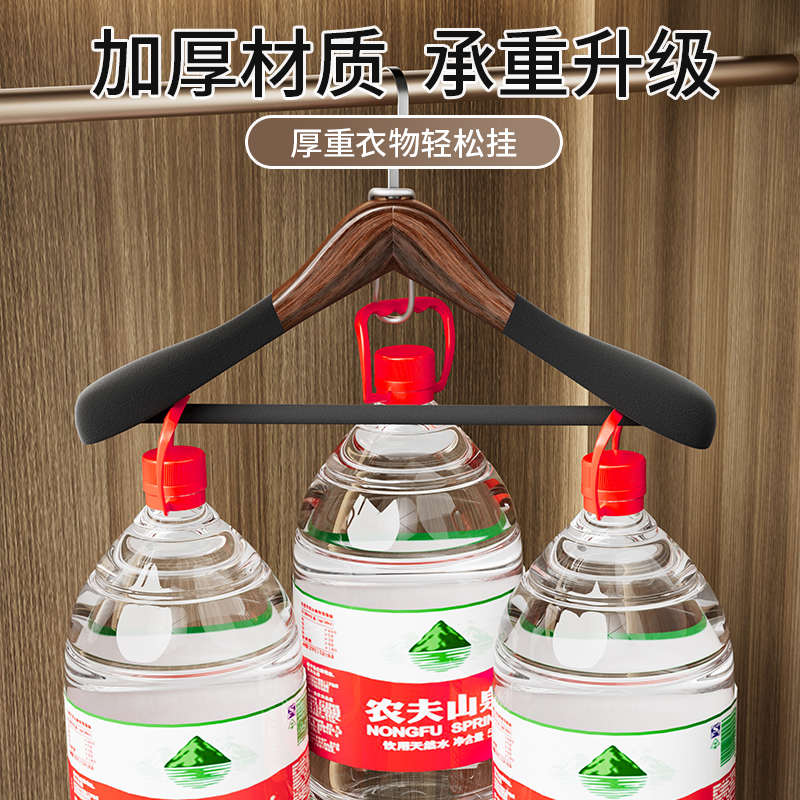 实木植绒衣架家用宽肩木质大衣西装衣挂无痕挂衣撑子防滑肩衣服架