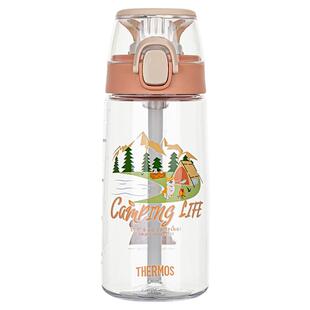 膳魔师儿童水杯夏季儿童吸管杯便携带包装微暇小黄鸭卡通水壶学生